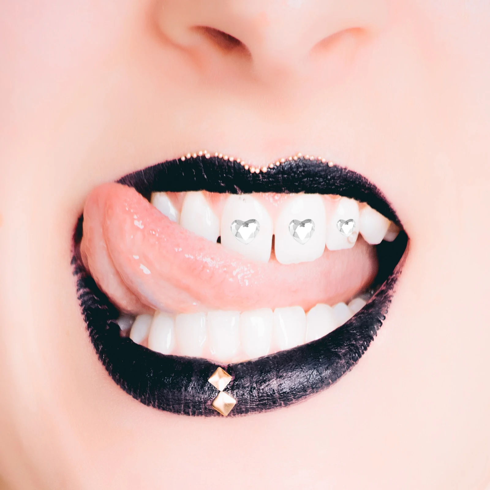 10 ชิ้นรูปหัวใจคริสตัล Rhinestone ฟันอัญมณีตกแต่งเงา DIY เครื่องประดับฟันการออกแบบที่ไม่ซ้ํากันวัสดุพรีเมี่ยม Grills สําหรับ