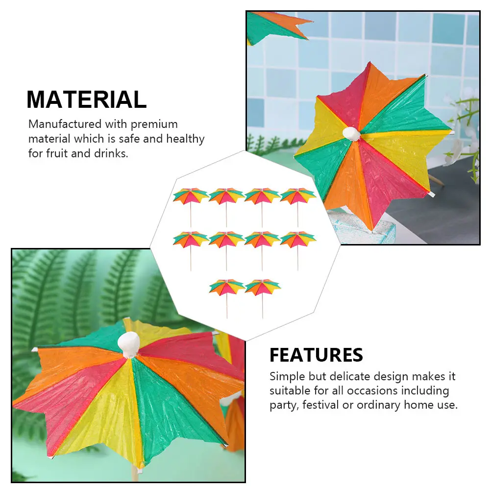 

20pcs Mini Umbrellas Decorative Small for Drinks Toppers Party Supplies Disposable Picks Beverage Adornments