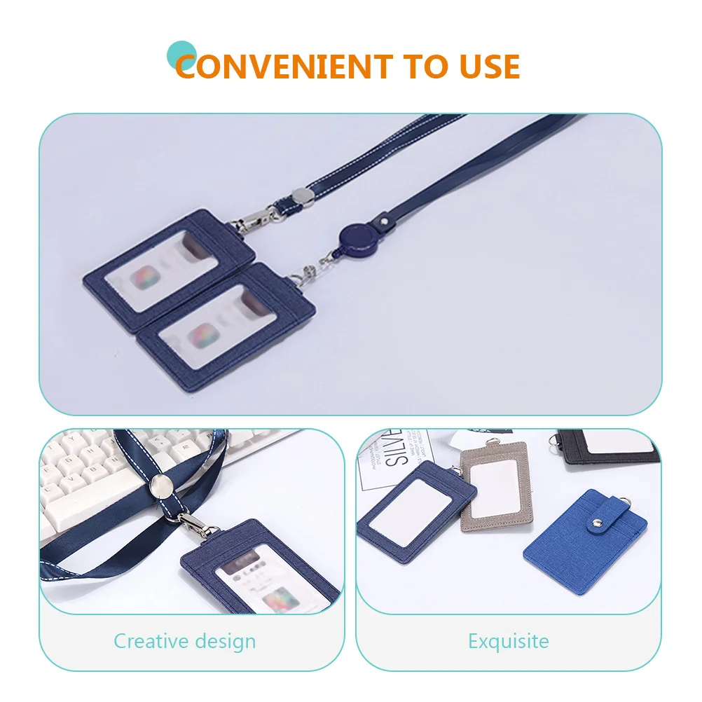 2 قطعة حامل شارة خفيف الوزن غطاء من البولي يوريثان للعمل حامل بطاقة الهوية الطالب مدخل الحرس تخزين بطاقات الاجتماعات