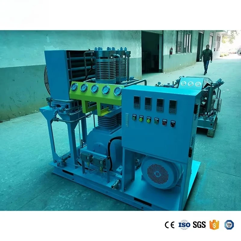 Compressor de acetileno c2h2 totalmente sem óleo, entrada de 4bar, descarga, 150bar, impulsionador de gás, equipamento de economia de energia