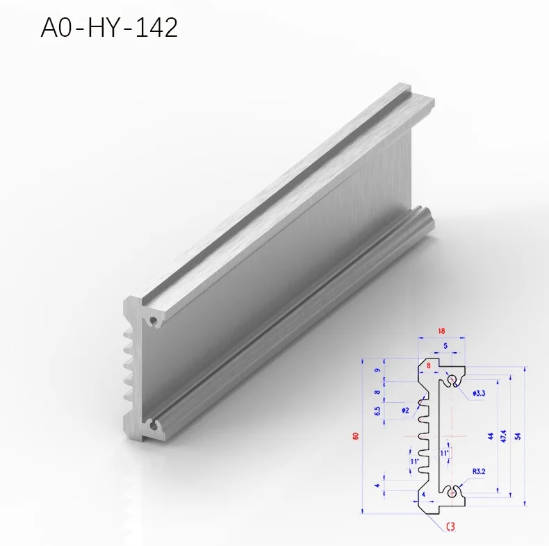 Extrusion Aluminum 6063 Side Panel Profile Aluminum Profile Aluminum Alloy Aluminum Plate CNC Technical Factory Customizable