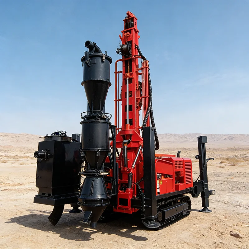 High Flow Reverse Circulation Drill Rig with Dual Compressor for Sticky Clay Formations