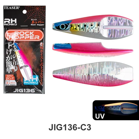 TEASER J136 Rock Hopper Inchiku Slider 80-150г Лuminous Jig Lure