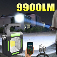 Solar Camping Lantern Portable COB LED Work Light Handheld Lantern Rechargeable Emergency Led Light Outdoor Tent Camping Lights