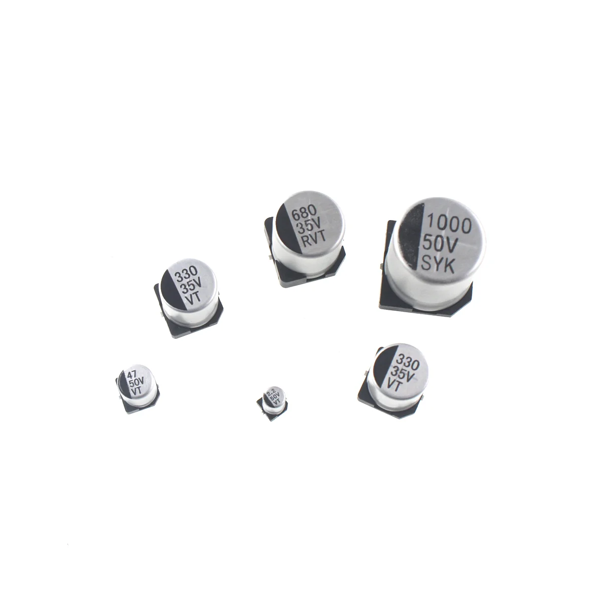 100/50/20 Stuks Smd 6.3V 10V 16V 25V 35V 50V Aluminium Elektrolytische Condensator 1Uf 10Uf 22Uf 33Uf 47Uf 100Uf 220Uf 330Uf 470Uf