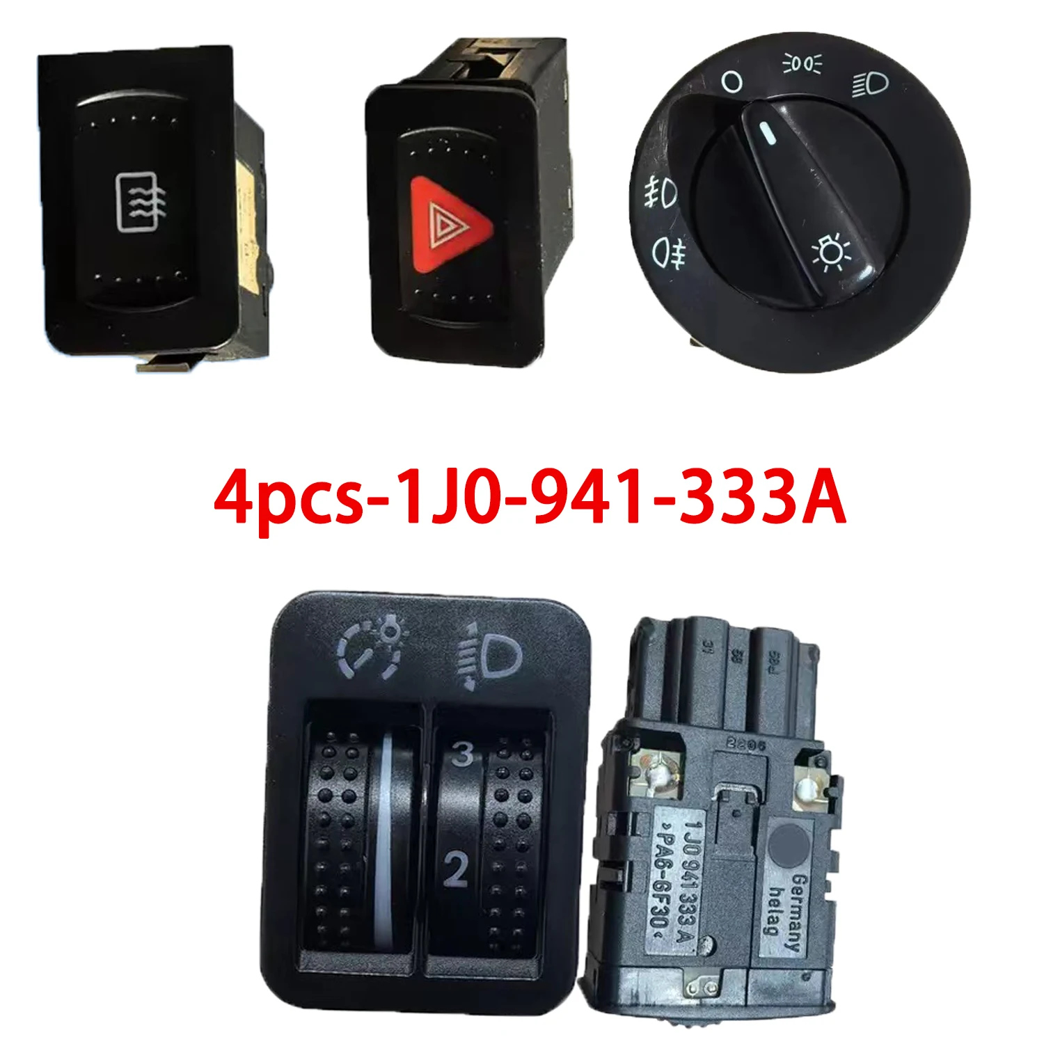 Original factory Headlight Control Switch Fog Light Knob for VW Bora Golf jetta MK4 4 IV 1J0-941-333A / 1J0-941-333B 1998-2004 - view 2