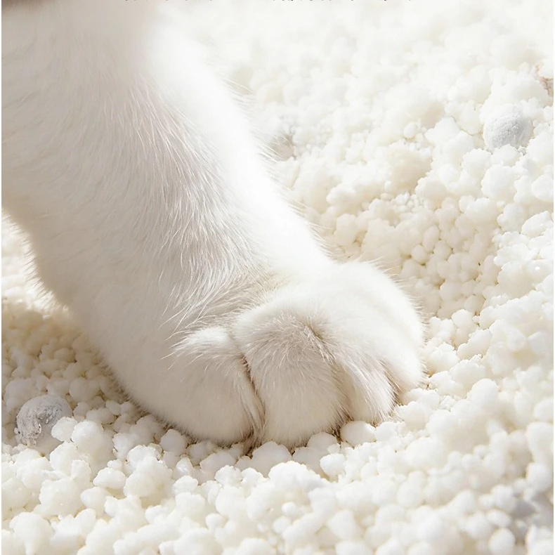Litière pour chat à manioc pur fleur de cerisier litière pour chat aromatisée à la pêche blanche désodorisante et dépoussiérage 이 