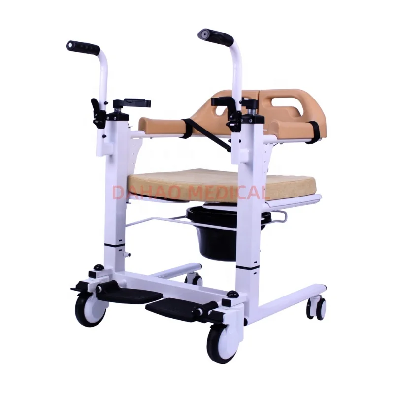 

Old People Product Car Bedside Toilet Patient Lift Commode Steel Manual Transfer Chair for Disabled