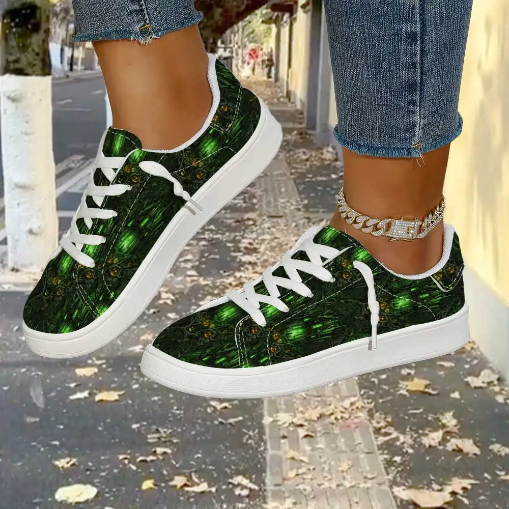 Luxury Peacock Feather Women Casual Sneakers, Low‑Top Canvas Shoes, Lace‑Up Design for Festival Party and Daily Wear
