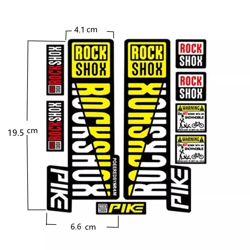 Front Fork Sticker Mountain Bike Front Shock Absorber Decals Waterproof Stickers for Rockshox