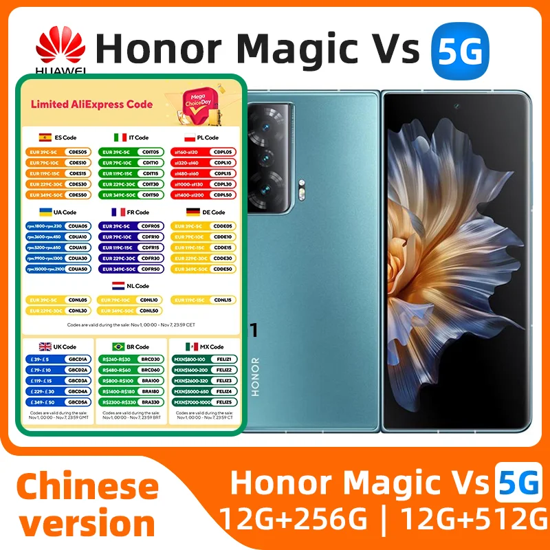 

HONOR Magic Vs Fold 5g SmartPhone Snapdragon 8+ gen1 7.9inch 120HZ OLED NFC 66W 5000mAh Original used phone