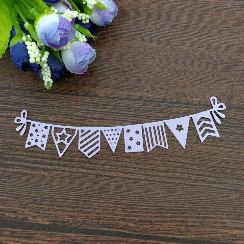 Steel Flag Banner Design Metal Die Cutting Dies Stencil Scrapbooking Photo Album Card Paper Craft