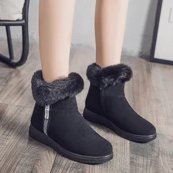 Scarpe con plateau da donna scarpe con Zip in finta pelle scamosciata 2023 stivali da neve da donna stivali invernali in peluche di pelliccia calda botas de mujer WSH3720