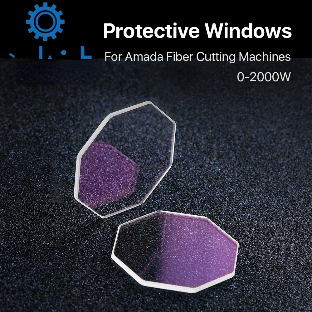 QDHWOEL Laser 0-2000W Protective Windows Dia.33mm T1.5 Quartz Fused Silica JGS1 for Amada 1064nm Fiber Laser Cutting Machine
