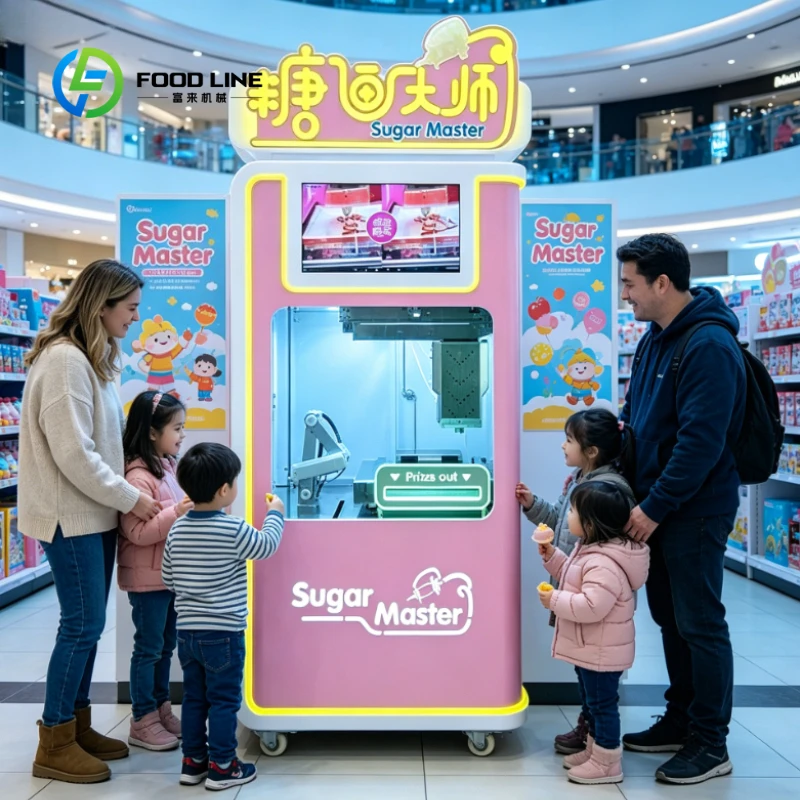 Customized WiFi Intelligent Self-Service Sugar Syrup Drawing Kiosk, Coin Operated 24H AI Sugar Art Printer Vending Unit