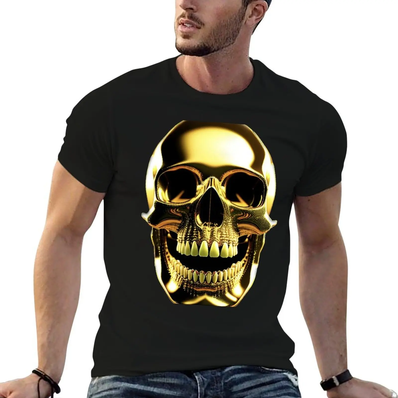 

Skull T-Shirt man t shirt cotton funny t shirts dark humor T-Shirt