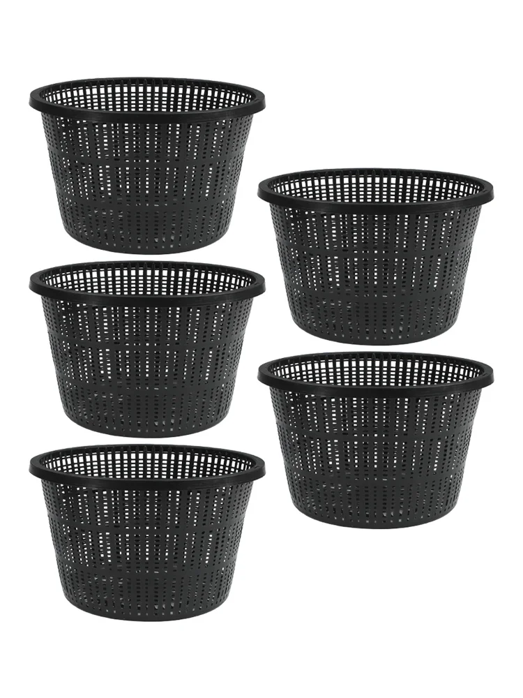 Garden Projects Height 5 Inches Aquatic Net Pots Pond Plant Support Basket Flowerpot Sturdy Plastic Construction