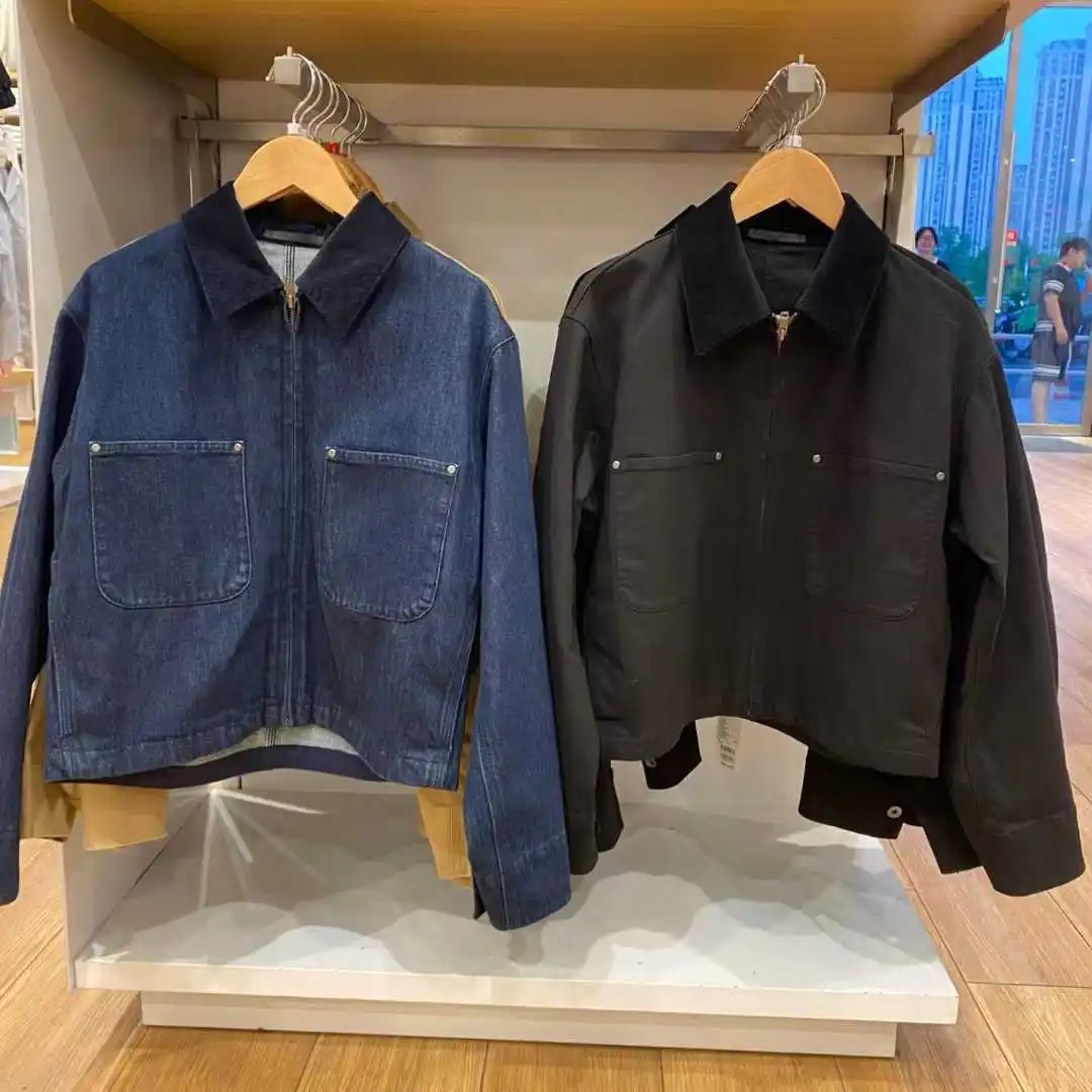 عارضة سستة سترة قصيرة الأزياء طوق منتصف الوزن طويلة الأكمام القطن مزيج المرأة الخريف نمط جديد النمط الكوري الياباني #3