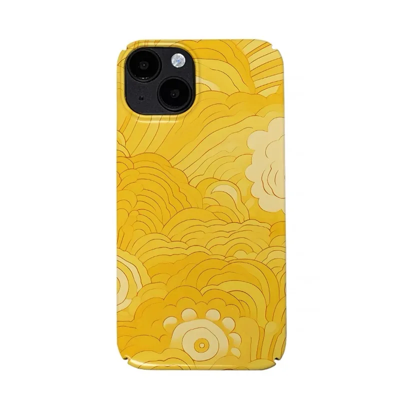 

Golden Auspicious Cloud Art Case for IPHONE 16PRO MAX 15 14 13 PRO 13 PRO MAX 16 PLUS 15PRO Case Acrylic Hard Mobile Phone Cases