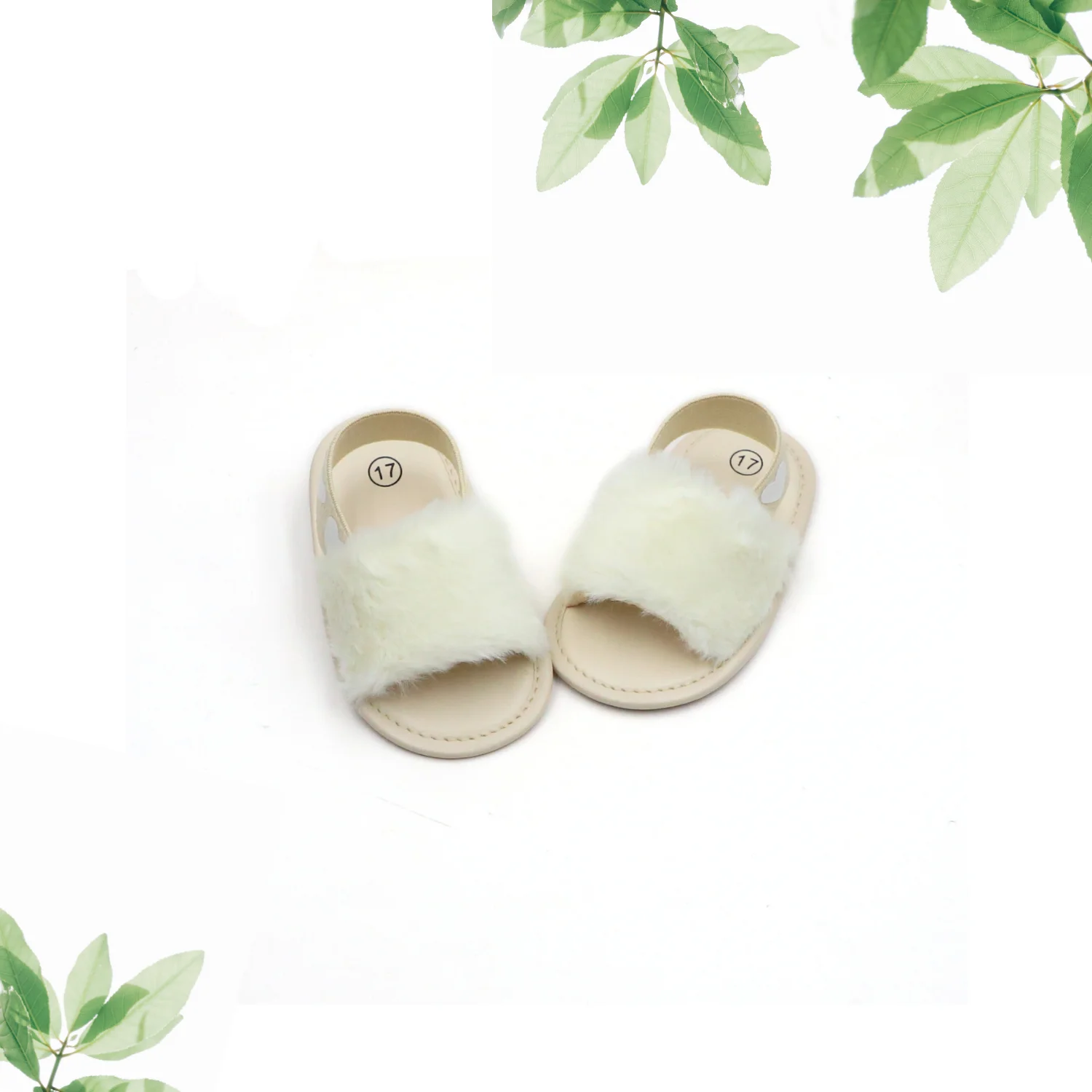 

Baby slippers, baby walking shoes, 0-6-12-18 months breathable, non slip, elastic band, girls' sandals