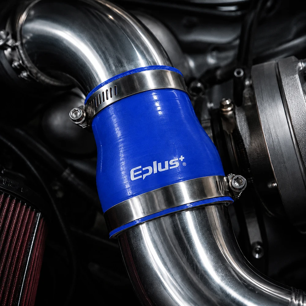 Adaptador de Mangueira Redutora de Silicone Reforçado Eplus Azul 4 Camadas, Resistente a Altas Temperaturas e Retardante de Chamas para Tubo de Admissão de Intercooler de Carro Turbo