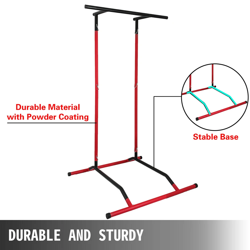 Portable Multi-Function Home Fitness Sports Pull-Up Bar Dip Bar Adjustable Steel Metal Pull-Up Station