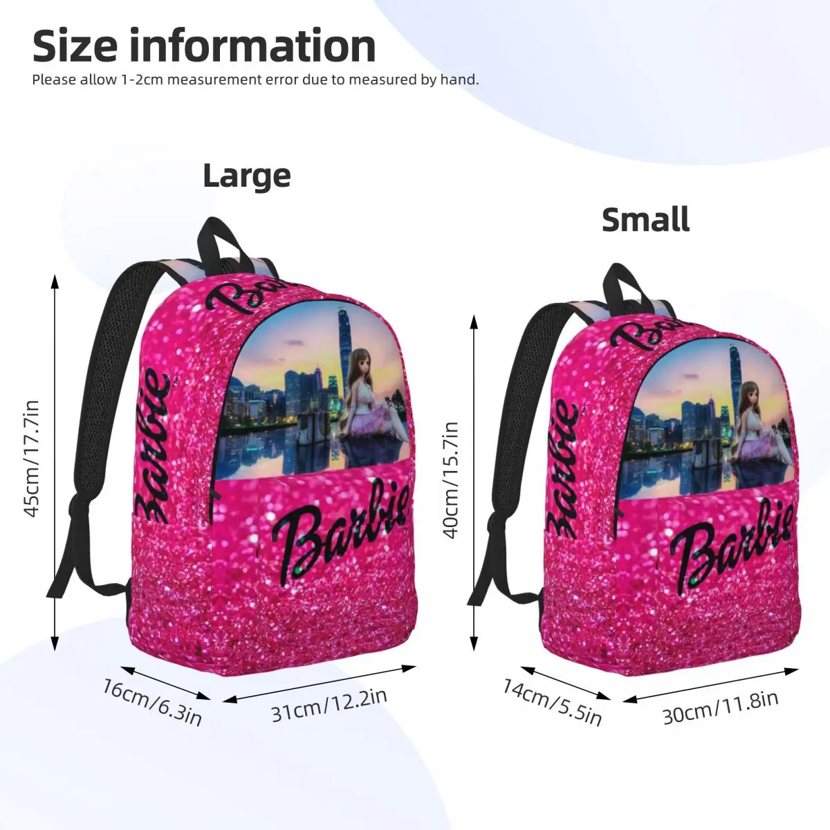 Daily Barbie City Kindergarten Bag Weekend Picnic Retro Washable Sanrio Barbie Office Workers Backpack Birthday Gift