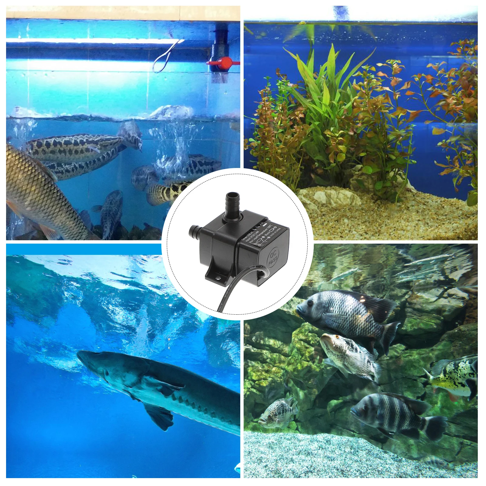

s Mini DC Water Pump 5V Low Noise for Fish Tank Aquarium Pond Garden Fountain Cooling Submersible Pumps Pet Supplies