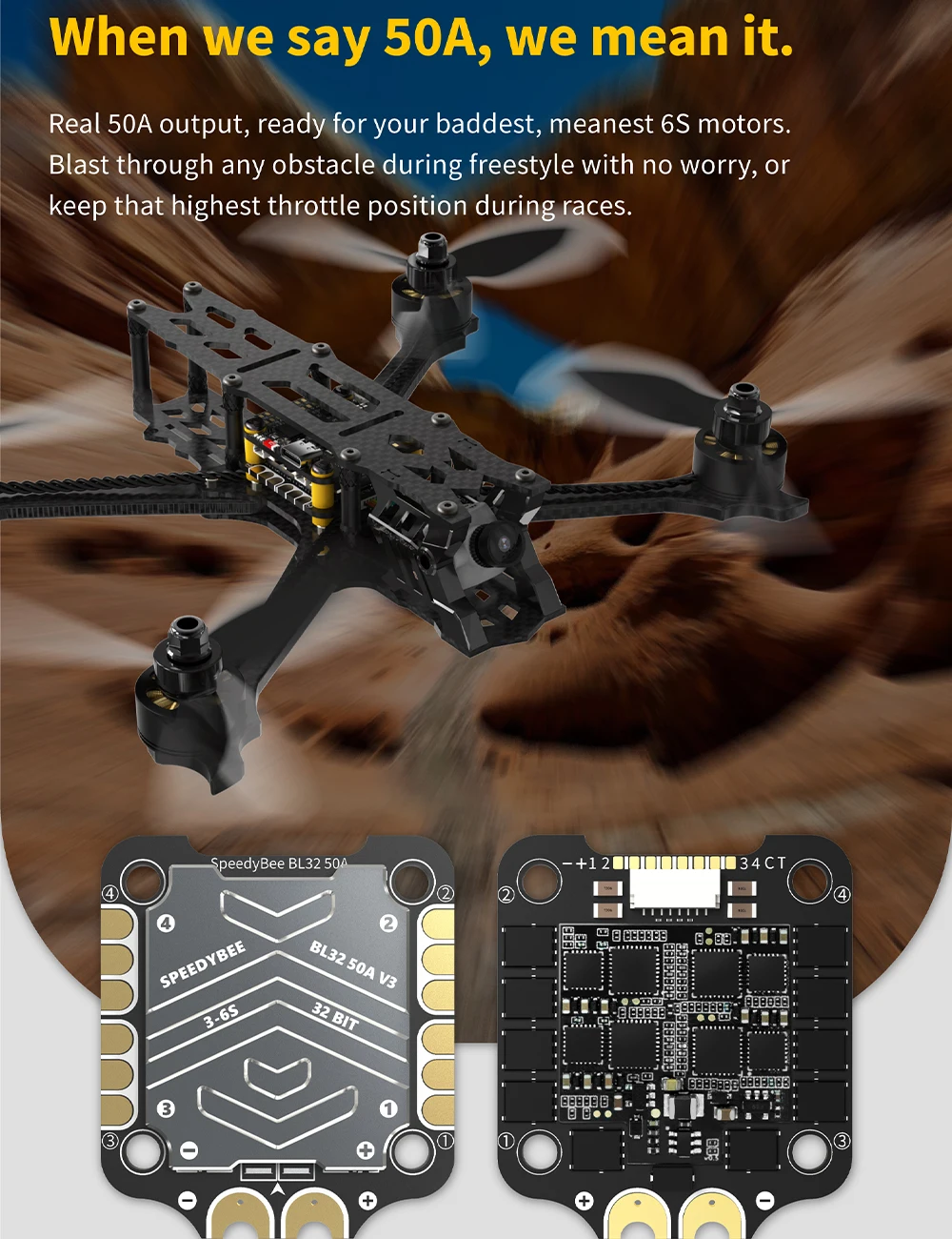 

Полетный стек SpeedyBee F7 V3 3-6S Lipo: полетный контроллер F7 V3 и регулятор скорости BL32 50A, 30.5x30.5мм, 500МБ Flash, для FPV-дронов и фристайл-дронов на радиоуправлении