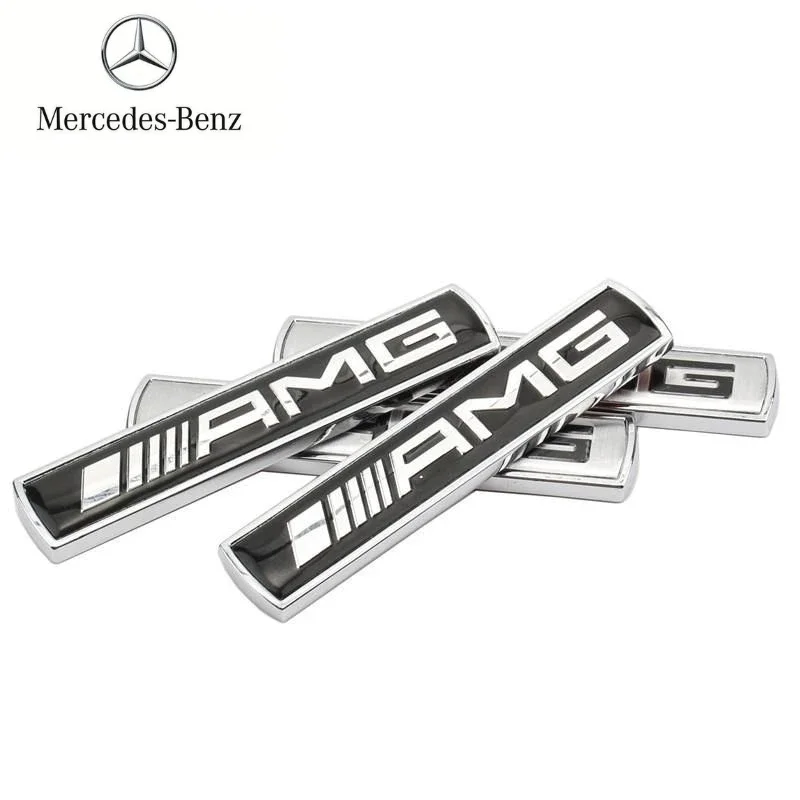 2pcs 3D metal car fender badge sticker decoration For Mercedes benz W203 W204 W205 W210 W211 W212 W164 W176 CLA CLS SL GLA