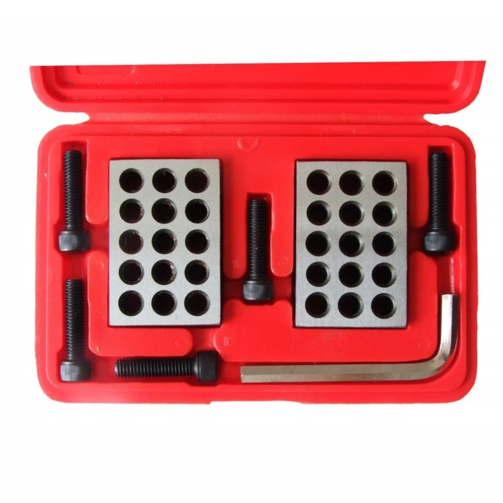 

1set New 25x50x75 Metric 23 Hole Parallel Pad 1-2-3 Milling Machine Parallel Pad Iron Vise Flat Contour Block