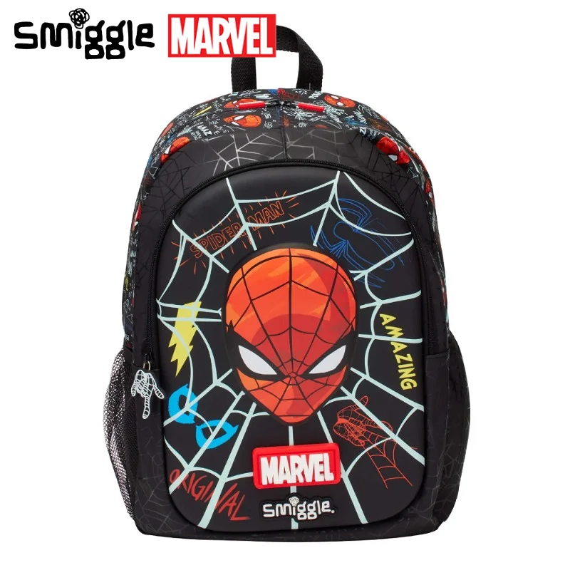 Original Australian Smiggle Backpack Marvel SpiderMan Children\'s Schoolbag 7-16 years 16 inch Waterproof Student Backpack