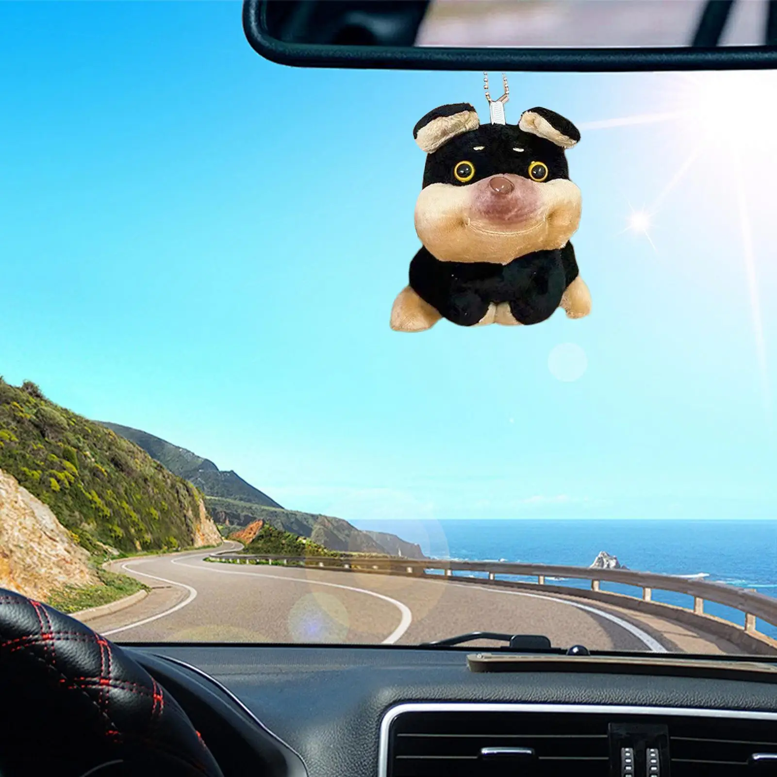 Plush Keychain Charm Bees Dog Charm Decoration Stuffed Handbags Pendant For Handbags Backpack Bookbag Purse Wallet Car Keys