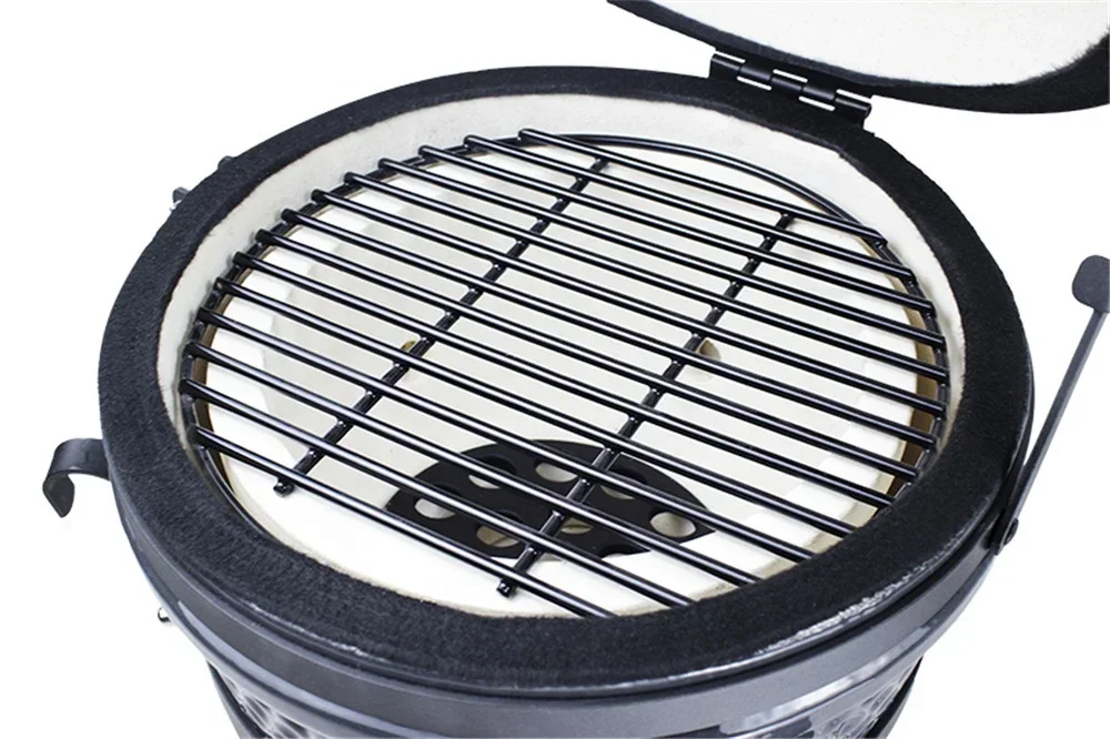 13 Inch Komado Grill, Portable Tandoori Oven Available for Outdoor Bbq, Stainless Steel for Easy Assembly