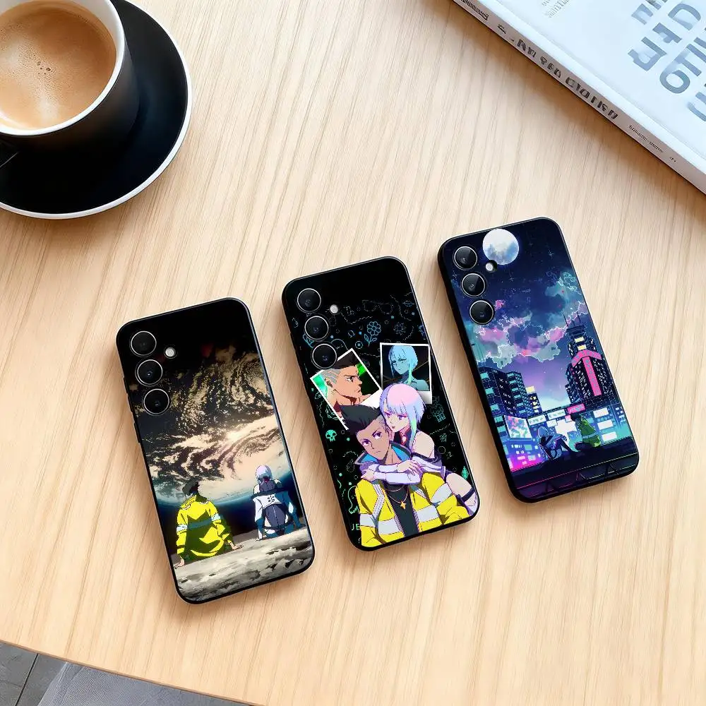 C-Cyberpunk Edgerunners  Phone Case For Samsung Galaxy A73,A72,A71,A70,A53,A52,A51,Others Soft Black Cover