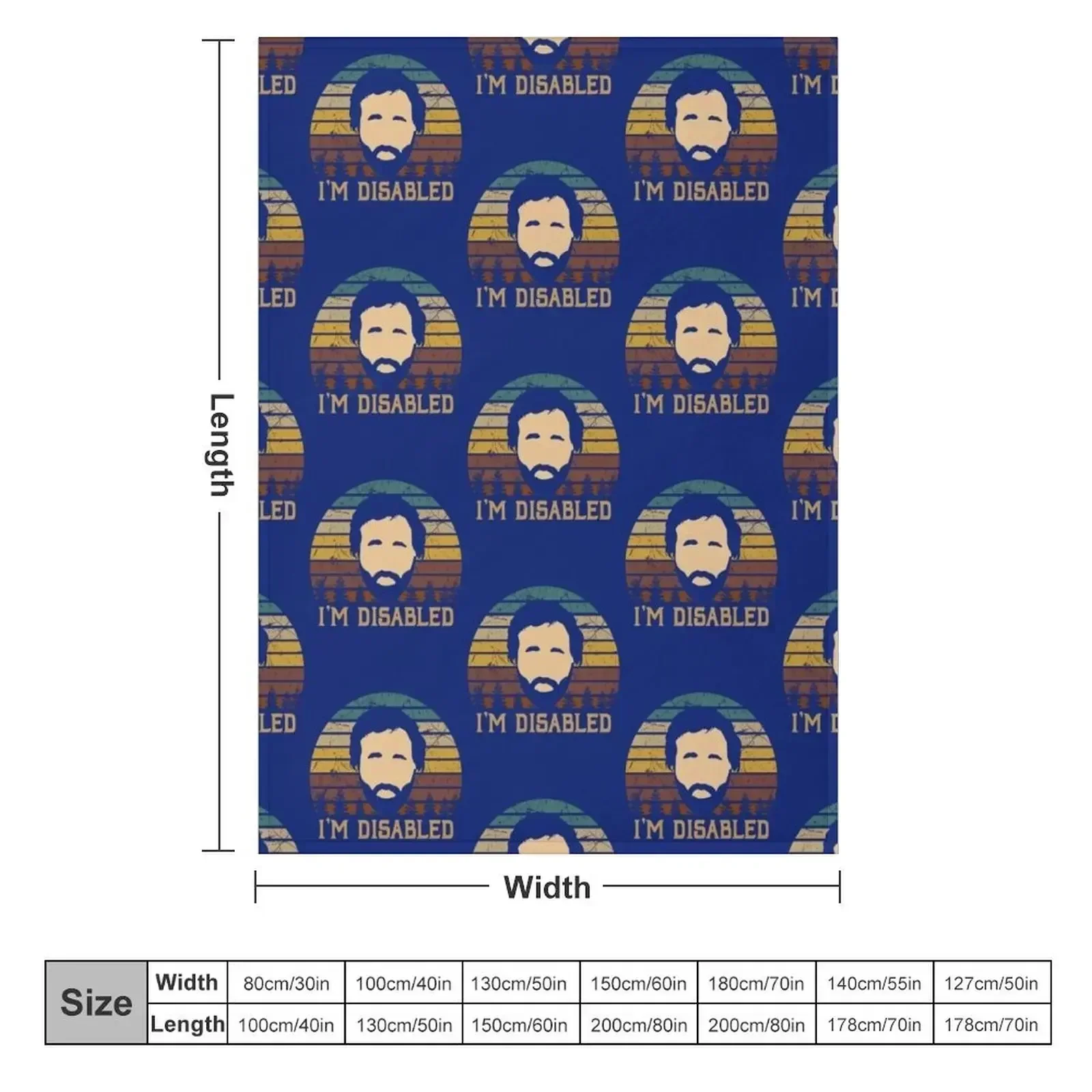 Vintage IT Arts Crowd Sitcom - I_m Disabled Throw Blanket Cute Vintage Luxury St Plaid on the sofa Flannel Decoratives Blankets