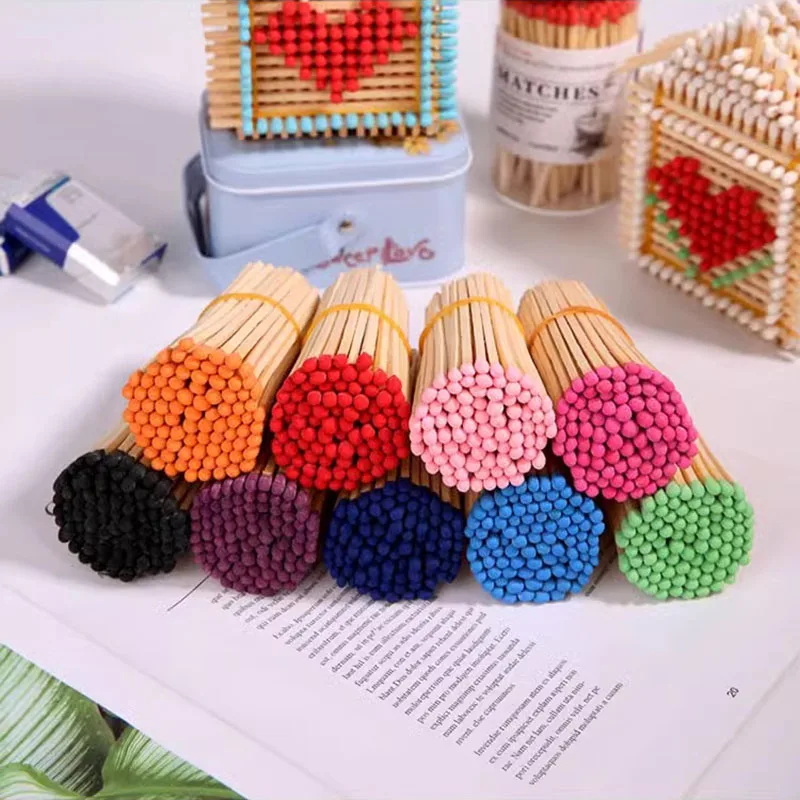 320pcs/set 10CM Colorful Scented Candles Matches Sticks Multi-Color Choose Kitchen Lighter Tool Smoking Accessories Match