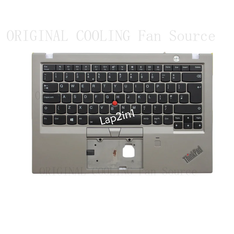 R+  Genuine FOR Lenovo ThinkPad X1 Carbon 6th Gen 2018 Palmrest Upper Case UK Keyboard