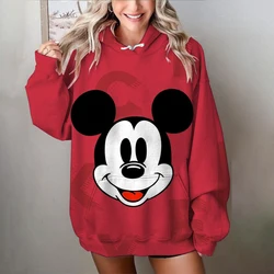 2024 Autumn Street Harajuku Fashion Women's Top Christmas New Mickey and Minnie Pattern Children's Casual Hoodie y2k