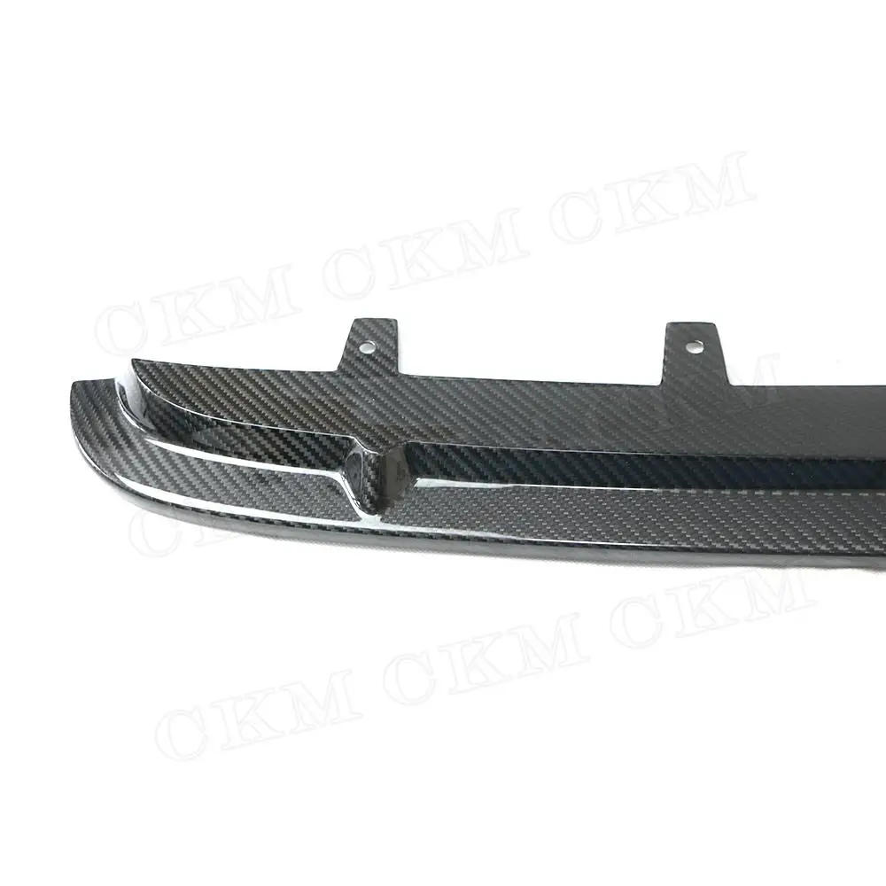ألياف الكربون سيارة الجبهة حافة مصد السيارة المفسد لسيارات BMW 5 Series F90 M5 2018 2019 رئيس الأوسط الشفة حارس الذقن #5
