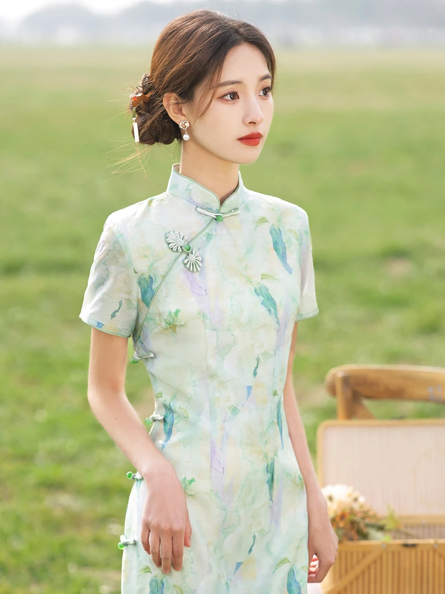 

Улучшенное платье Ele Long Young Sle для повседневной носки весной и летом, новое, женственное, из полиэстера и спандекса