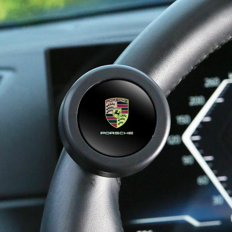 Car 360° Steering Wheel Spinner Knob Power Handle Ball Turning Helper Auxiliary Booster For Porsche Macan Panamera Cayman911 718