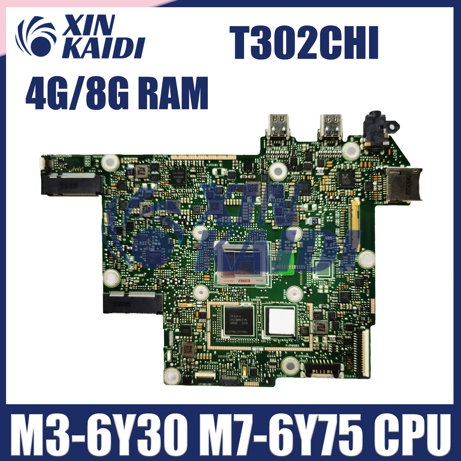 

Computer Mainboard For ASUS Transformer Book T302CHI T302CH T302C T302CHI Laptop Motherboard M3-6Y30 M7-6Y75 CPU 4GB 8GB RAM