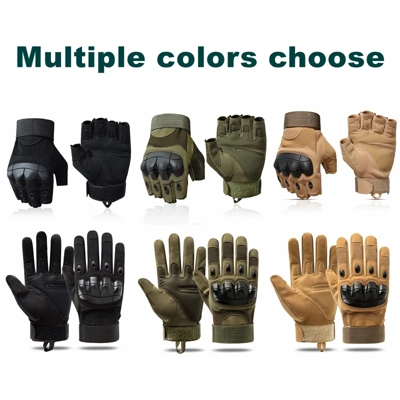 Guantes tácticos militares, guantes de tiro, diseño táctil, protección deportiva, fitness, caza en motocicleta, guantes de senderismo con todos los dedos