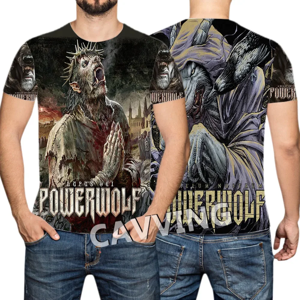 New Fashion Women/Men's 3D Print Powerwolf Casual T-shirts Hip Hop Tshirts Harajuku Styles Tops Clothing