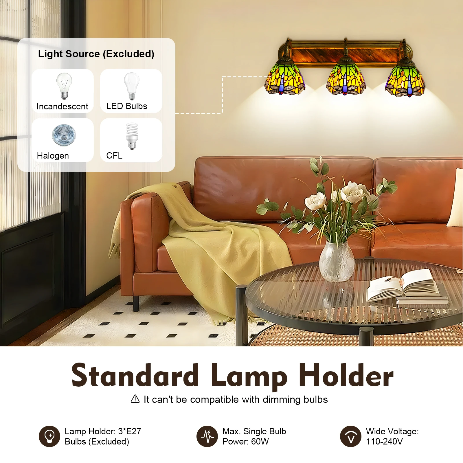 110V Tiffany Style … - image