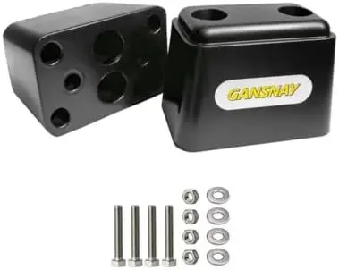 

2 Pack Heavy Duty Rubber Bumpers with Pre-Drilled Holes - 4.65"x2.95"x3.35" for Trucks, Trailers, Vans