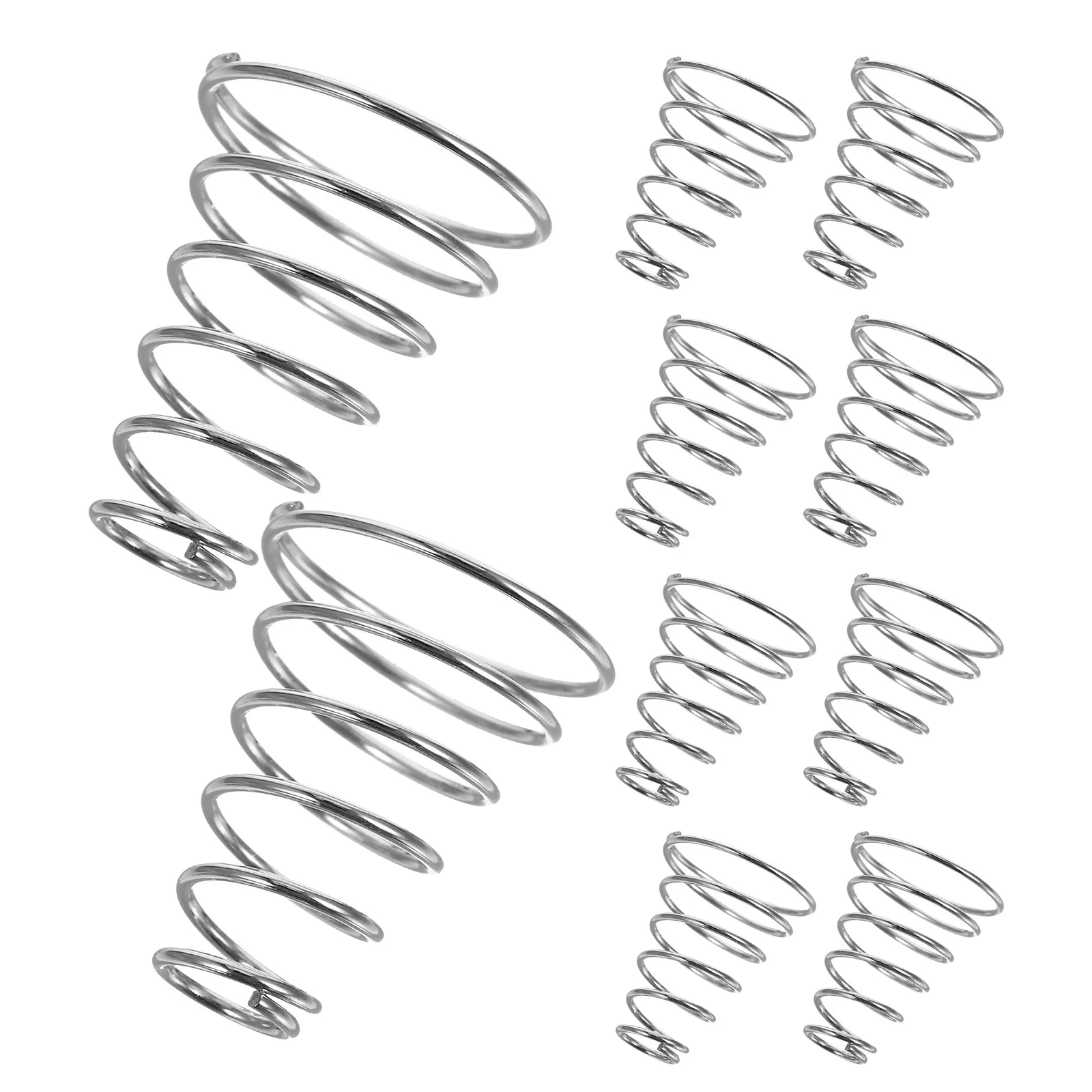 10Pcs Battery Spring Stainless Steel Tower Compression Spring for LED Flashlight Contact Replacement Battery Box Charger