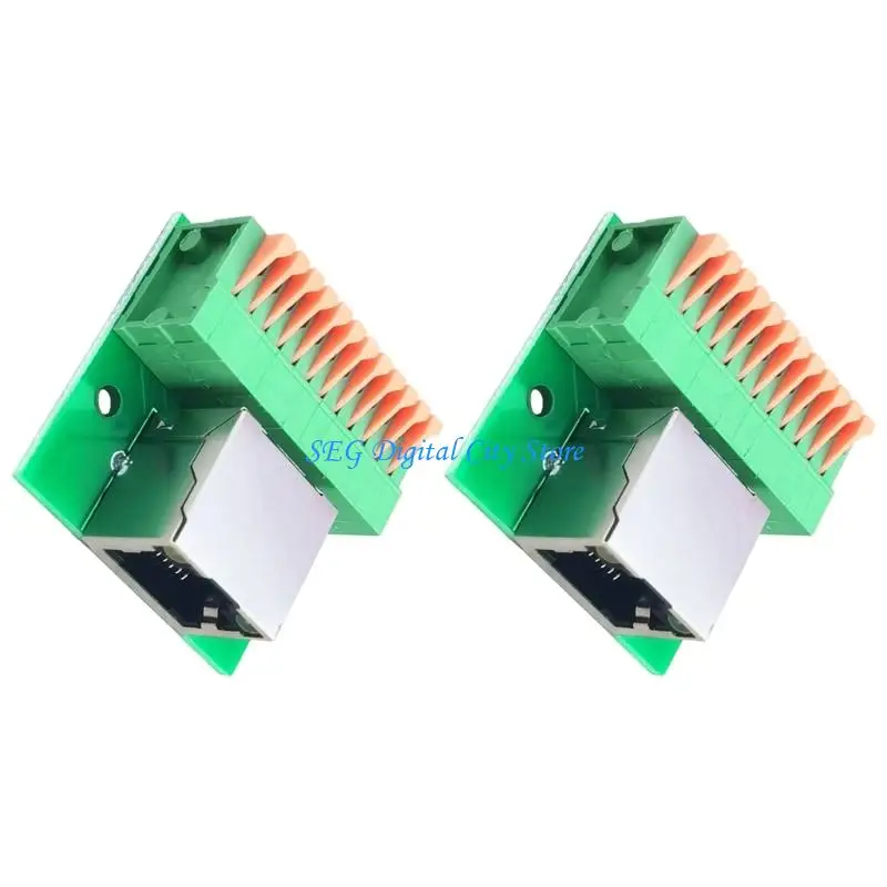 U75B DIN 레일 호환 RJ45 네트워킹 커넥터 LED 상태 표시기 신뢰할 수있는 데이터 전송을위한 홀리스 터미널 블록