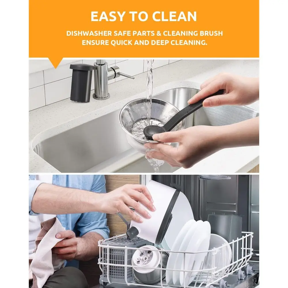 Centrífuga de Suco de 800W, Entrada Larga de 3”, Centrífuga de Duas Velocidades para Frutas e Vegetais, Função Anti-Gotejamento, Livre de BPA, Fácil de Limpar